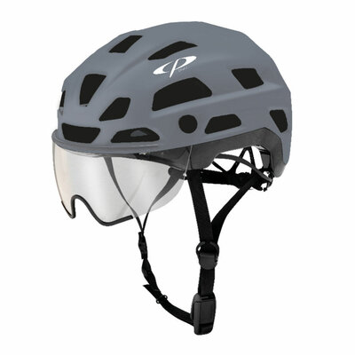 CP Cylite grijs E bike helm met vizier | Met 340 gram één van de lichtste vizierhelmen op de markt !